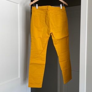Mustard yellow straight leg pants